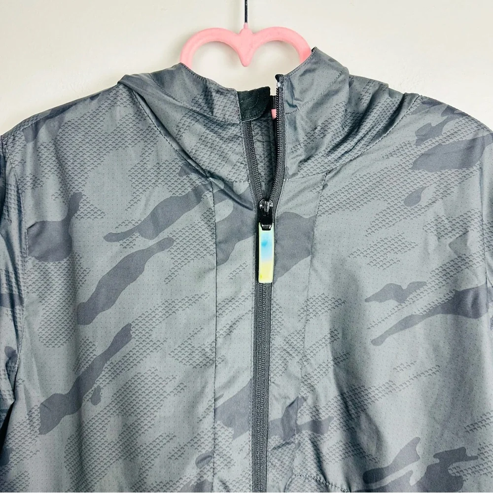 Champion Kids' Black Camouflage Raincoat Water Resistant Tilted Camo Size Large